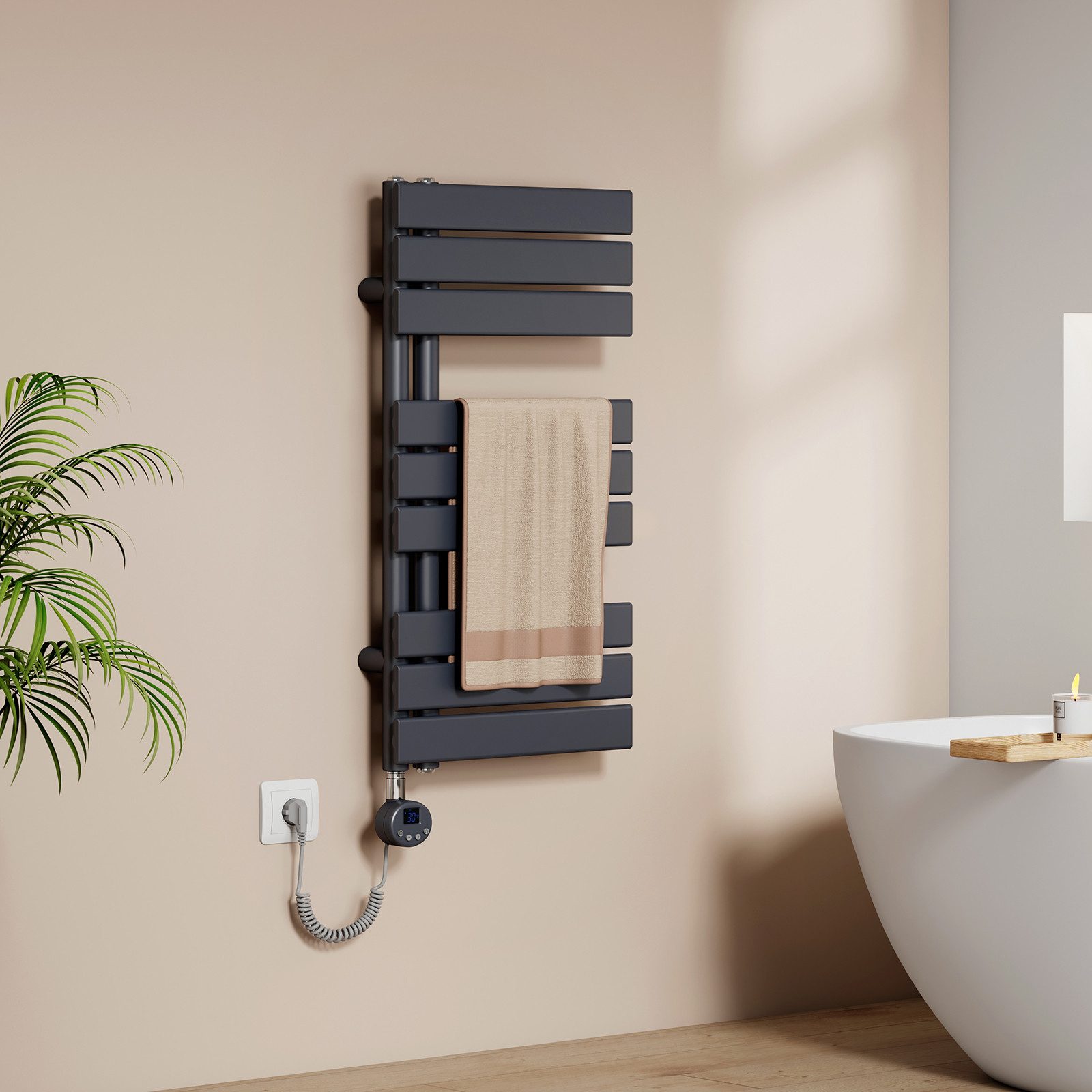 EMKE Elektrischer Badheizkörper WIFI App Steuerung Intelligenter Thermostat günstig online kaufen