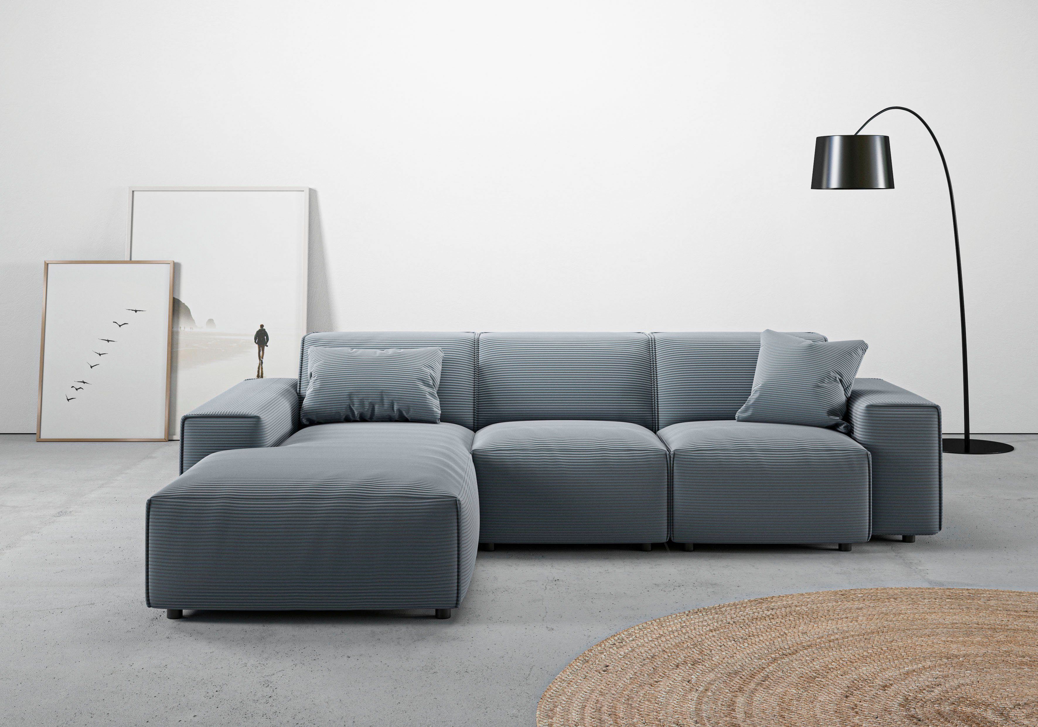 Ecksofa Glimminge L-Form auch in Breitcord, Feincord + Easy care-Bezug