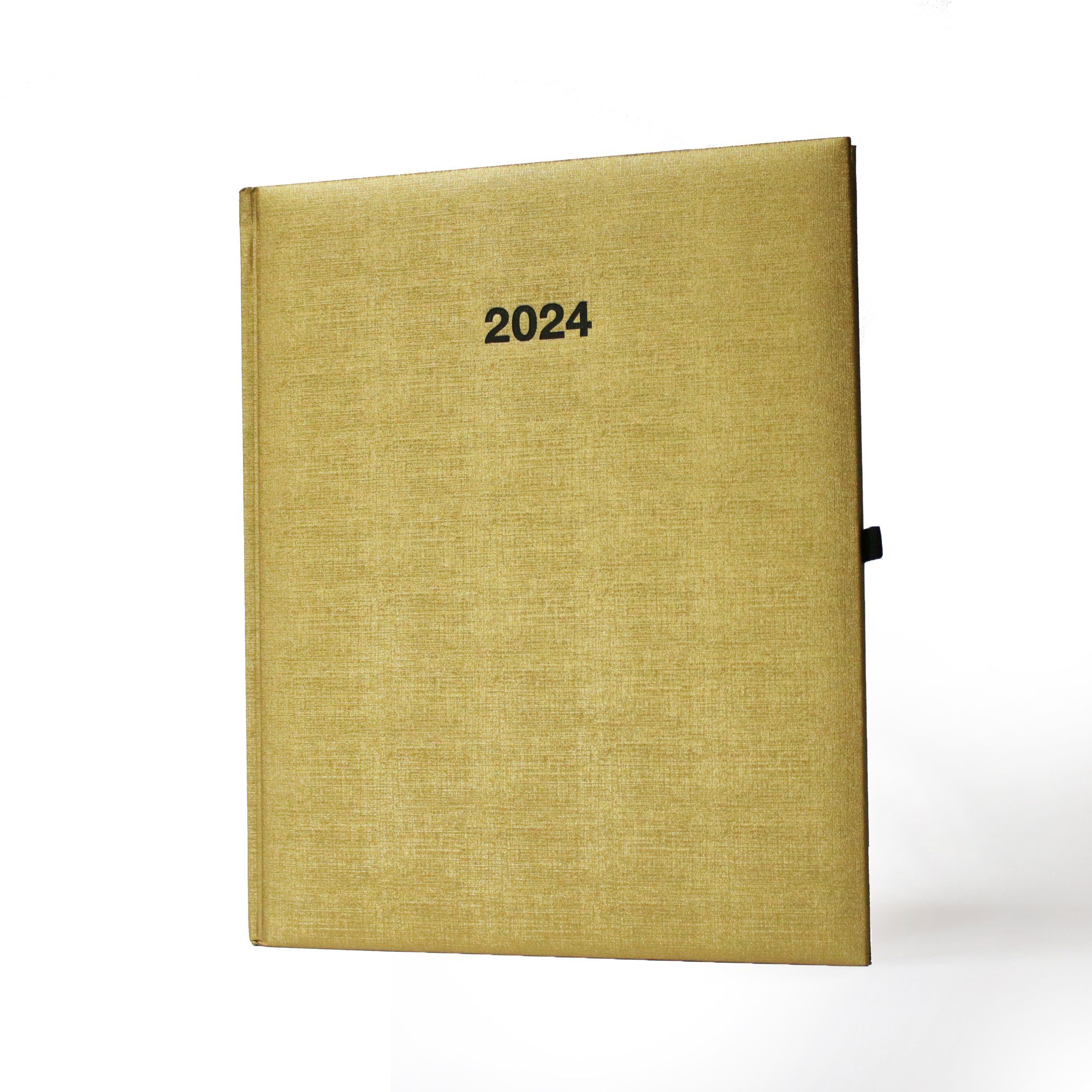 ADINA Buchkalender 2024 ADINA Buchkalender A5+ gold-metallic 21x26cm 1 Woche auf 2 Seiten