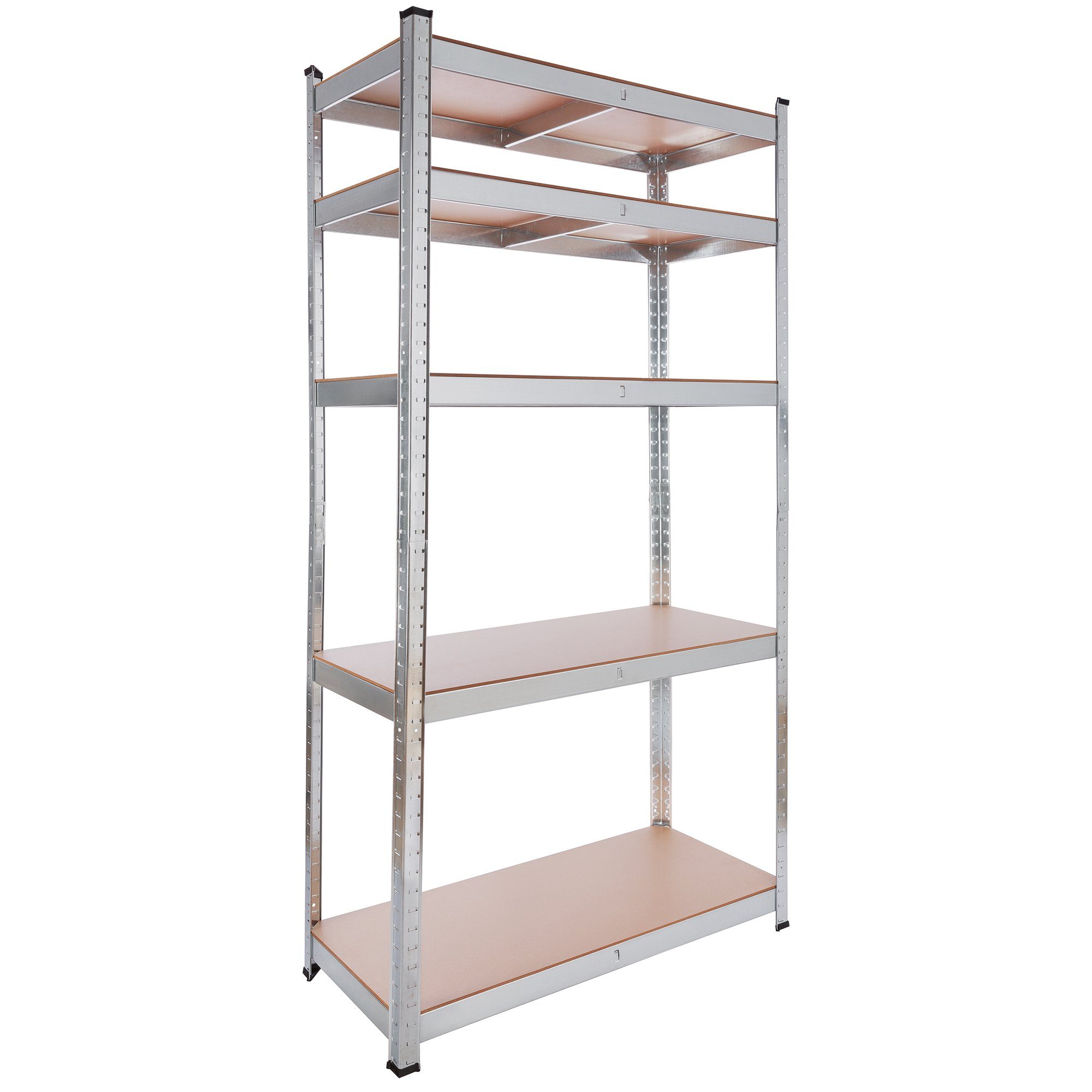 Arebos Schwerlastregal 180x90x40 cm, 5 Böden, 875 kg Traglast, Steckregal, Lagerregal, Flexibel einsetzbar: für Werkstatt, Garage, Keller oder Lager