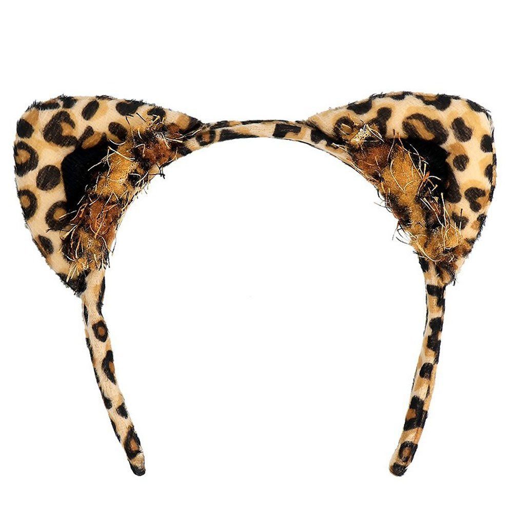 Leg Avenue Kostüm Leopard Accessoire Set, Tierische Ohren und Schwanz für einen grazilen Auftritt