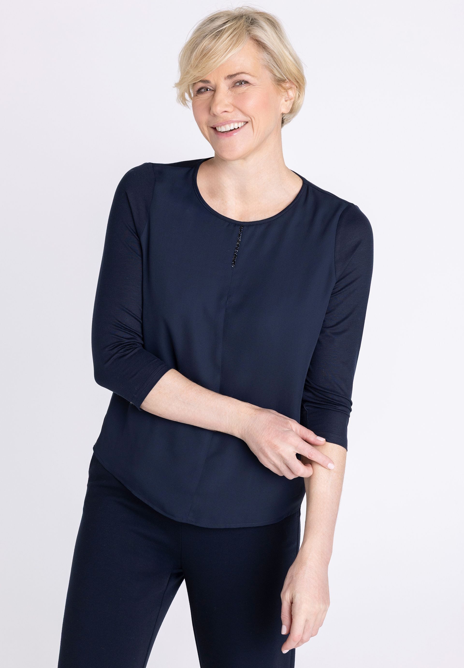 FRANK WALDER Blusenshirt mit Schmuckdetail