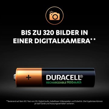 Duracell 4er Pack Rechargeable AAA 900mAh Batterie, (4 St)