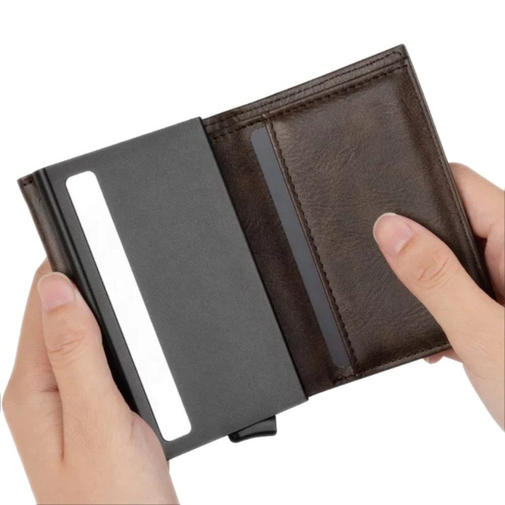 PRESO BAG Geldbörse Herren Geldbörse Echt Leder, Geldbeutel, Kreditkartenetui, Mit Geschenkbox, Vollleder, Slim Wallet, Herrengeschenk – Bild 4 von 5