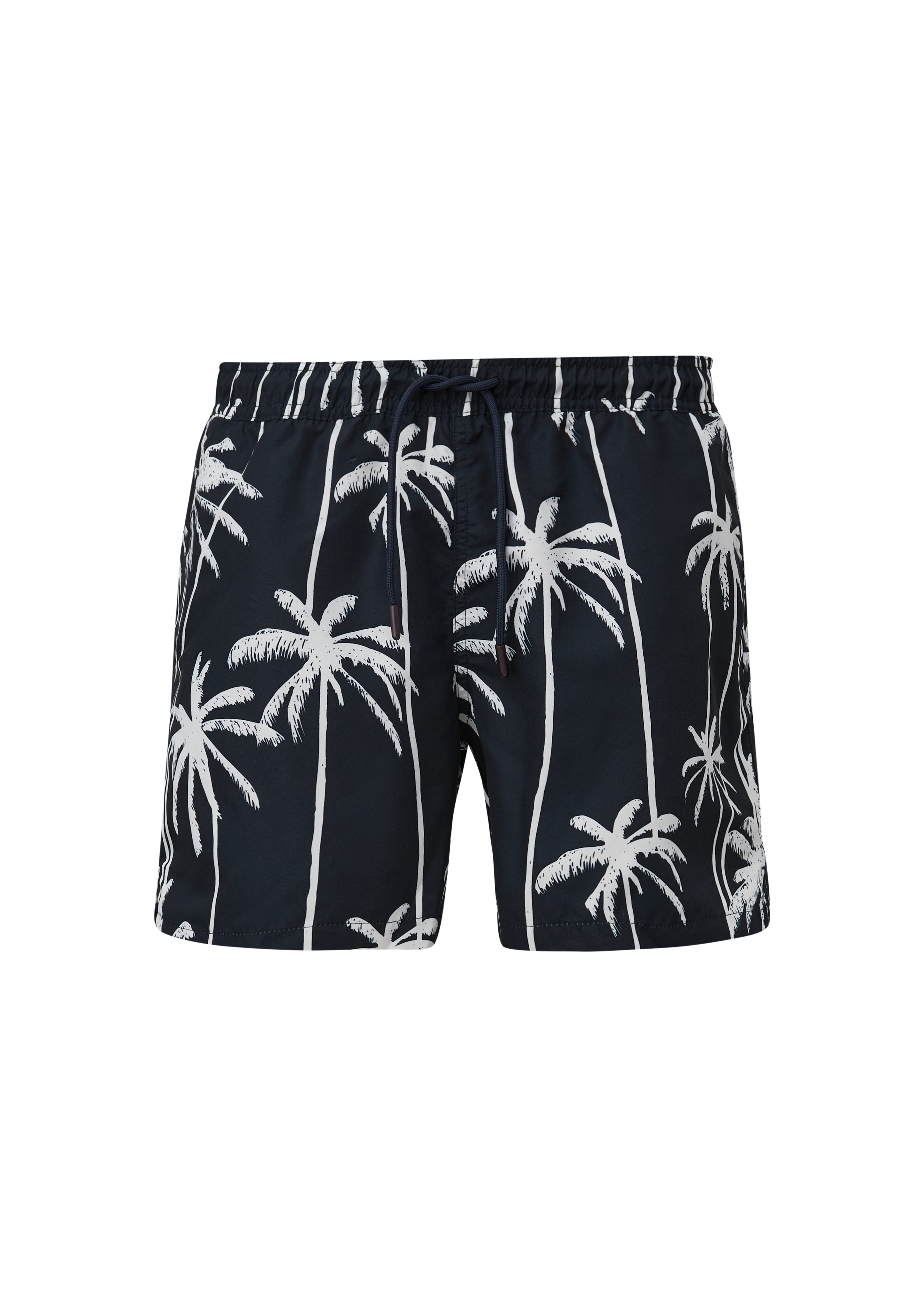 Badehose navy mit s.Oliver Allover-Print Badehose Artwork