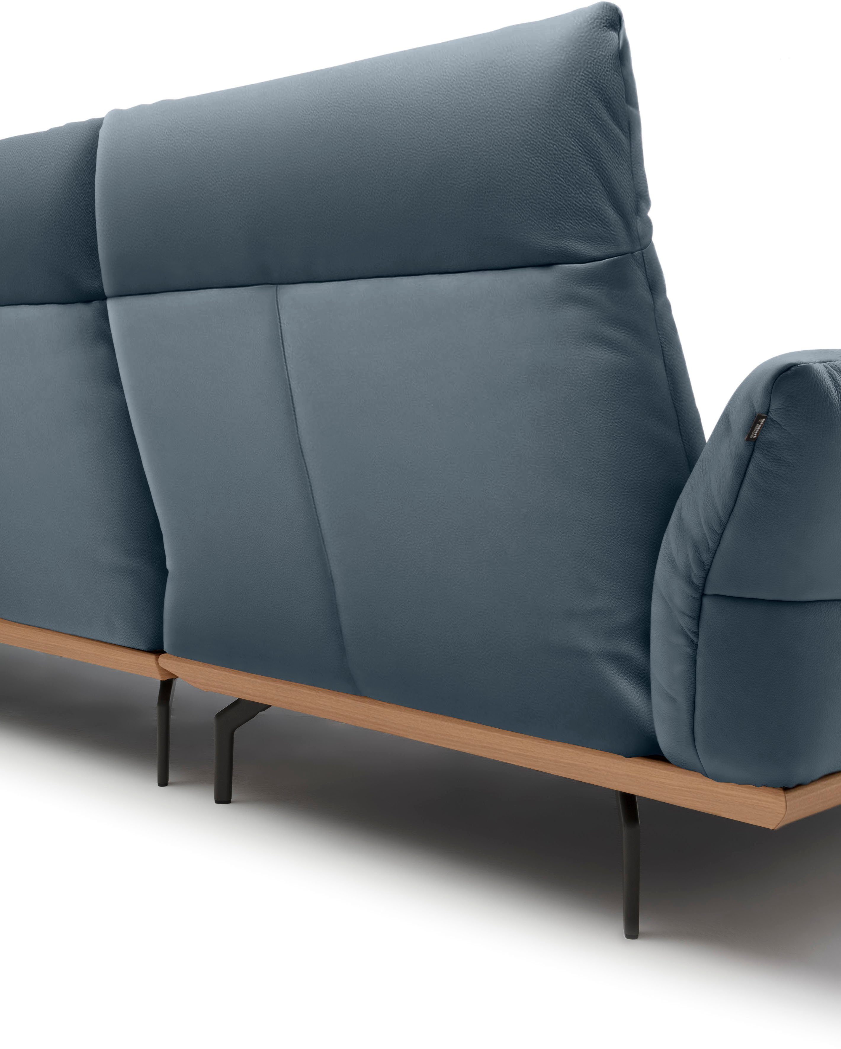 hülsta sofa Ecksofa hs.460, Eiche, Alugussfüße Sockel Breite umbragrau, 298 cm in in