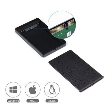 Salcar Festplatten-Gehäuse mit USB3.0 Kabel, für 2.5 Zoll SATA SSD HDD