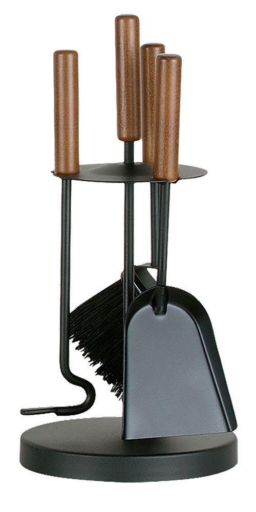 Firefix Kamingarnitur Kaminbesteck klein rund mit dunklen Holzgriffen, besc günstig online kaufen