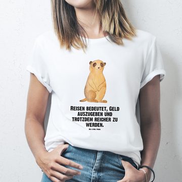 Mr. & Mrs. Panda T-Shirt Erdmännchen - Weiß - Geschenk, Afrika, Weltreise, Herrn, Party, Roadt (1-tlg)