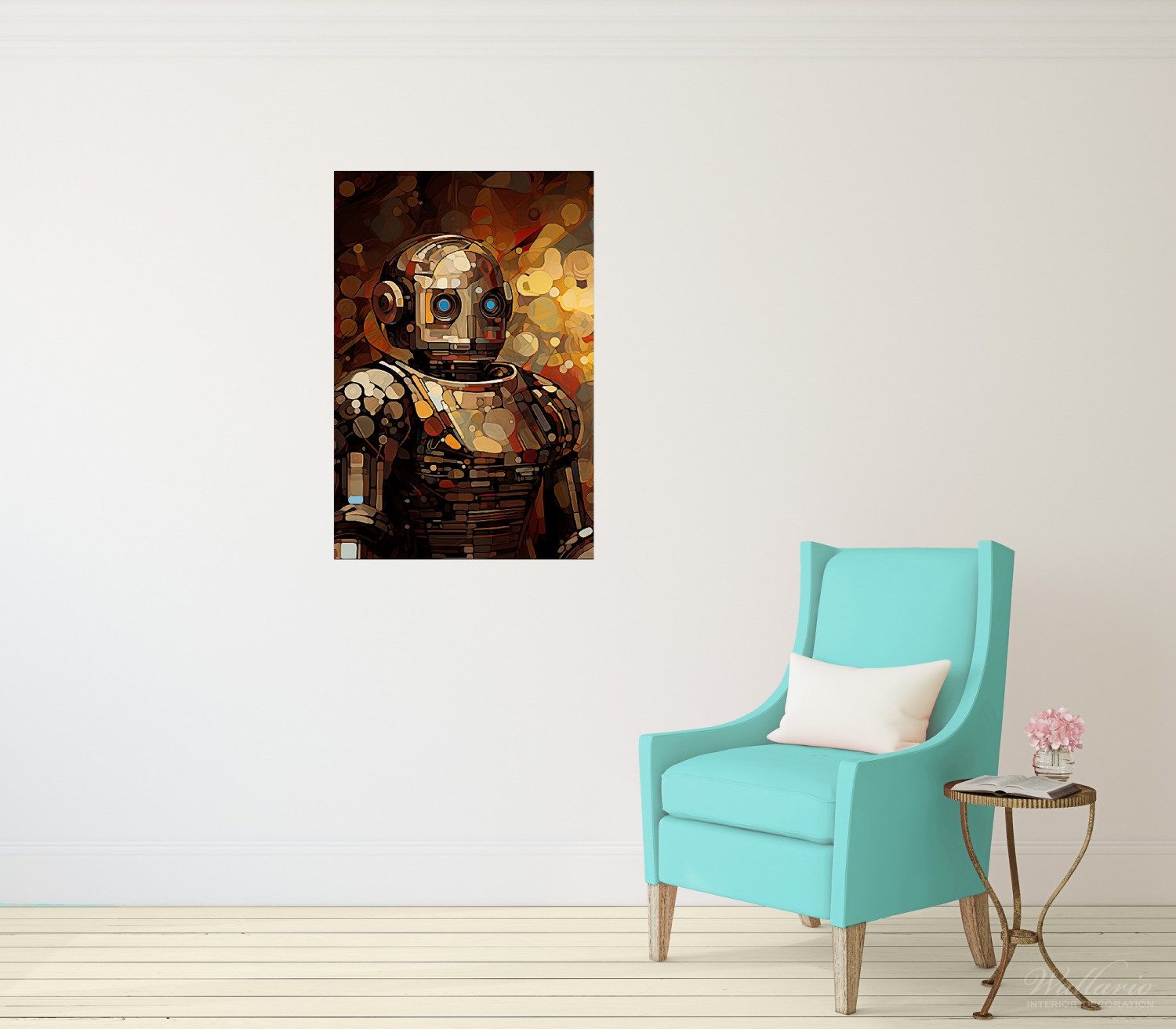 Wallario Poster, Bildnis eines Roboters, in verschiedenen Ausführungen