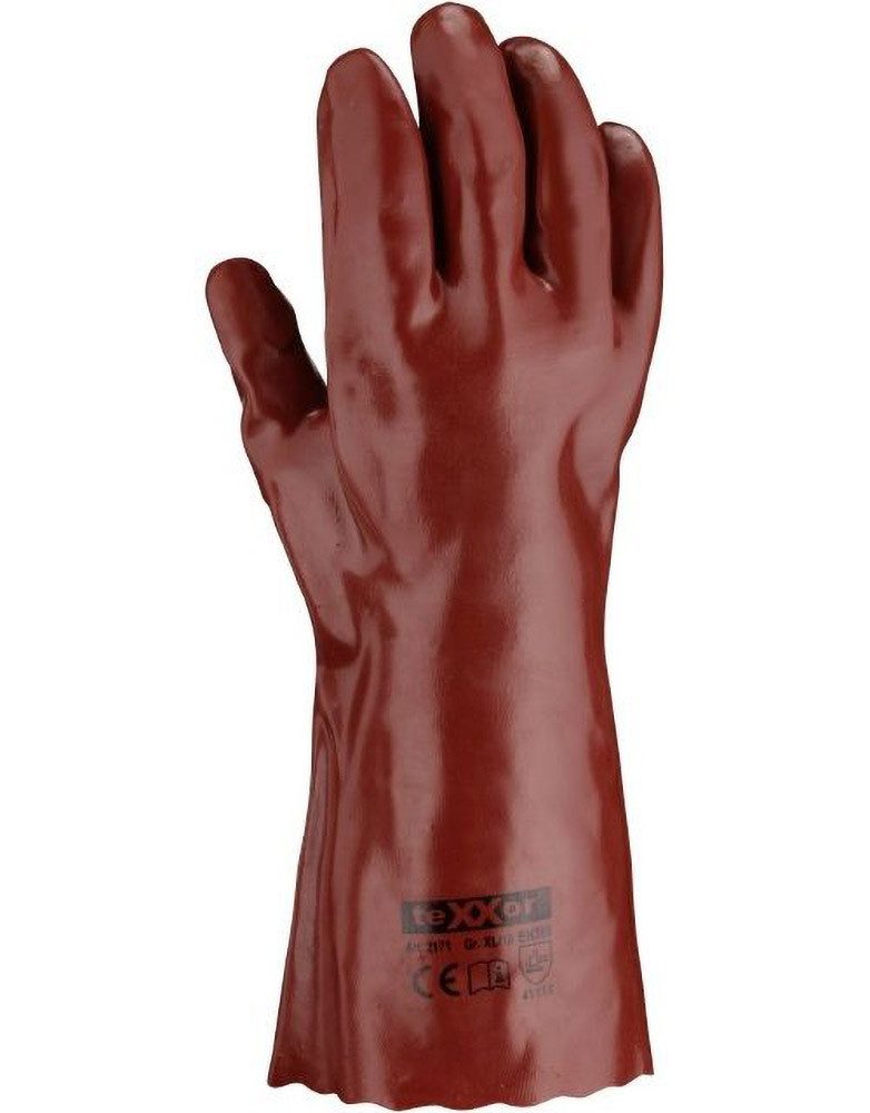 teXXor Arbeitshandschuh-Set Pvc-Handschuhe Rotbraun