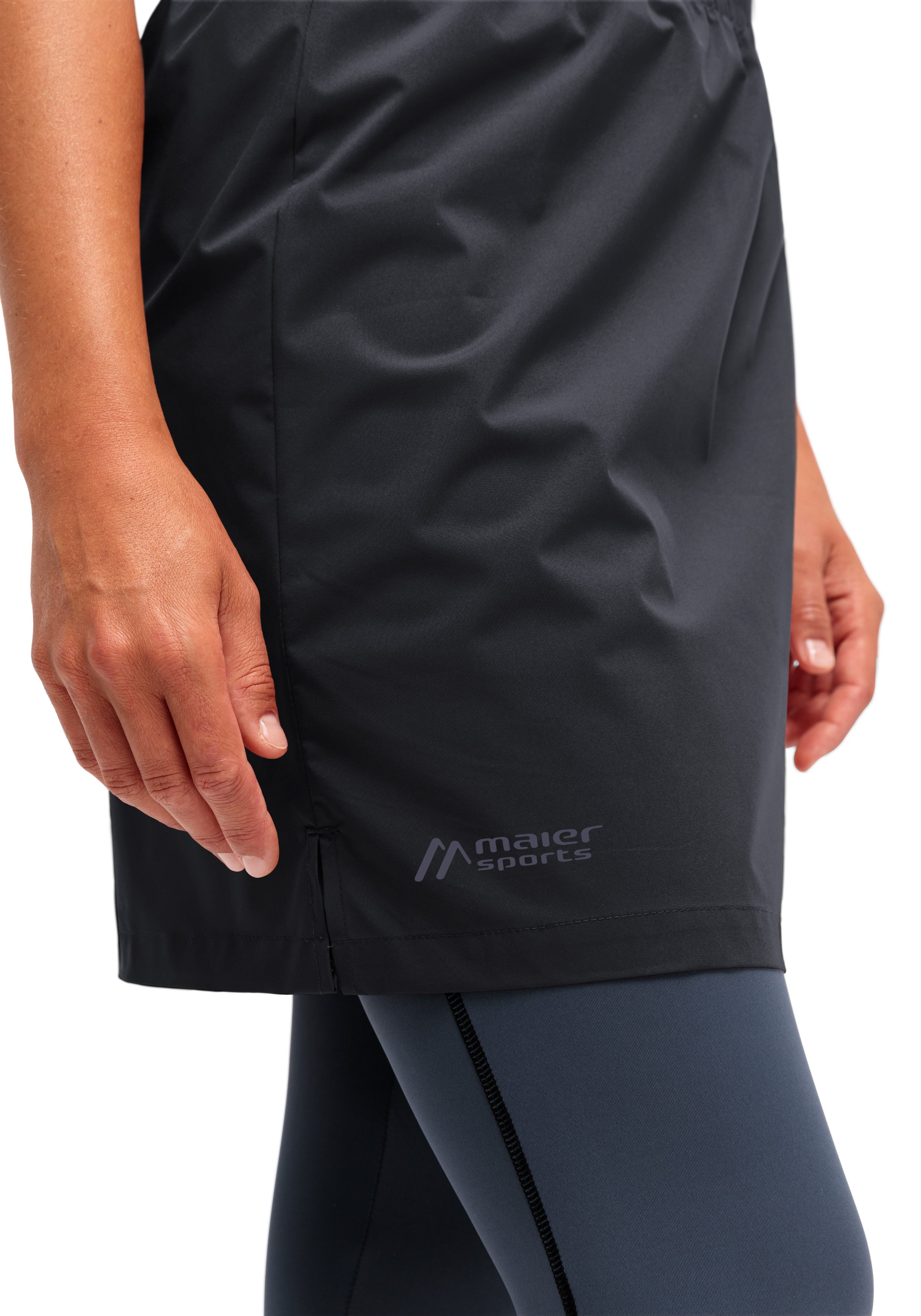 Maier Sports Midirock Rain Skirt 2.0 Damen Regenrock, wasserabweisend atmungsaktiv, Rock in sich verpackbar