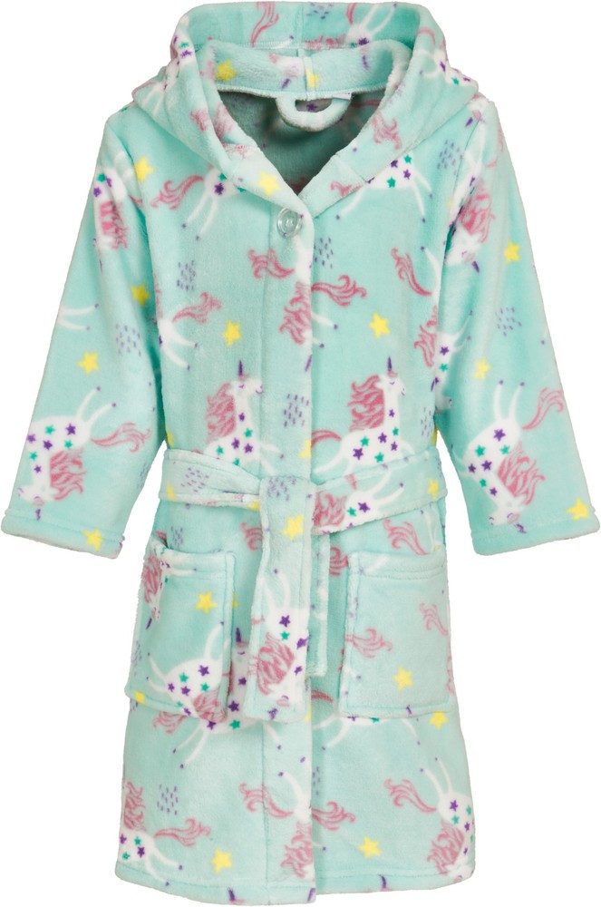 Playshoes Bademantel Fleece-Bademantel Einhorn