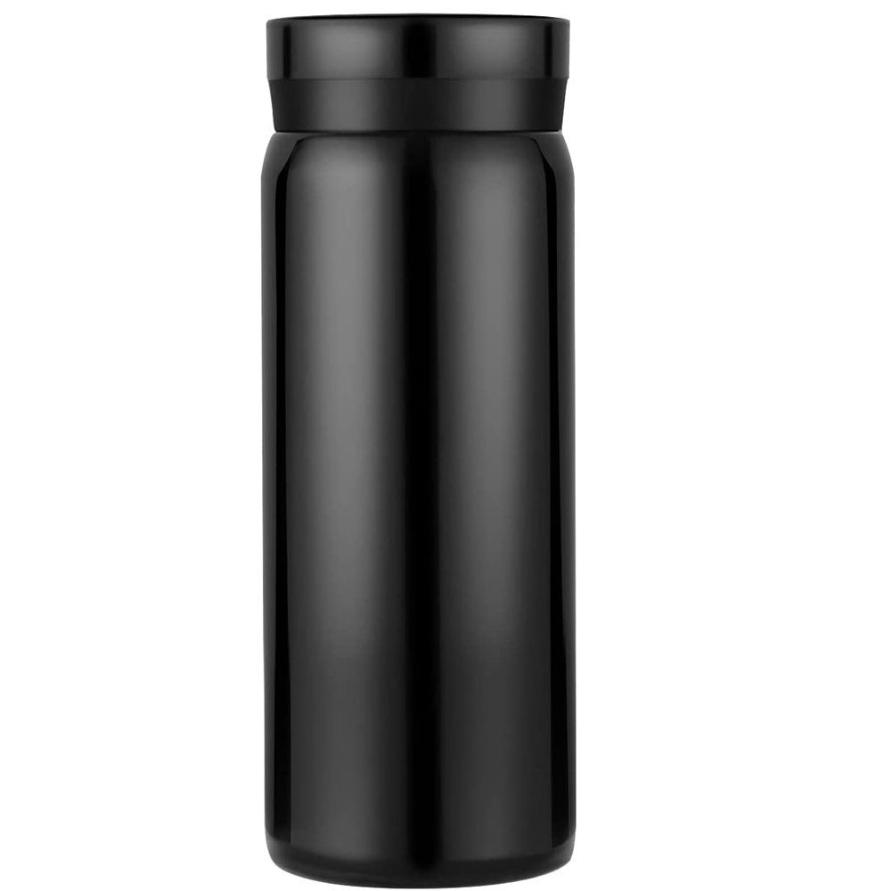GelldG Isolierflasche Kleine Thermosflaschen Edelstahl, niedliche Wasserflasche schwarz(stil2)