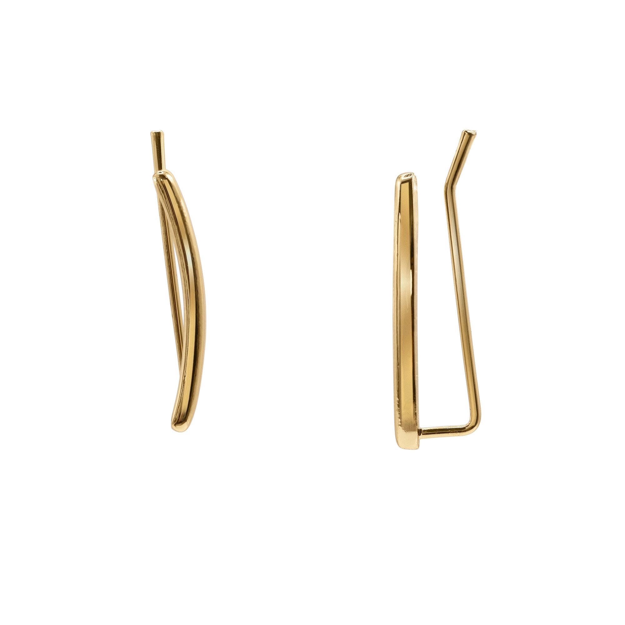 Paar Ohrstecker Saphira goldfarben