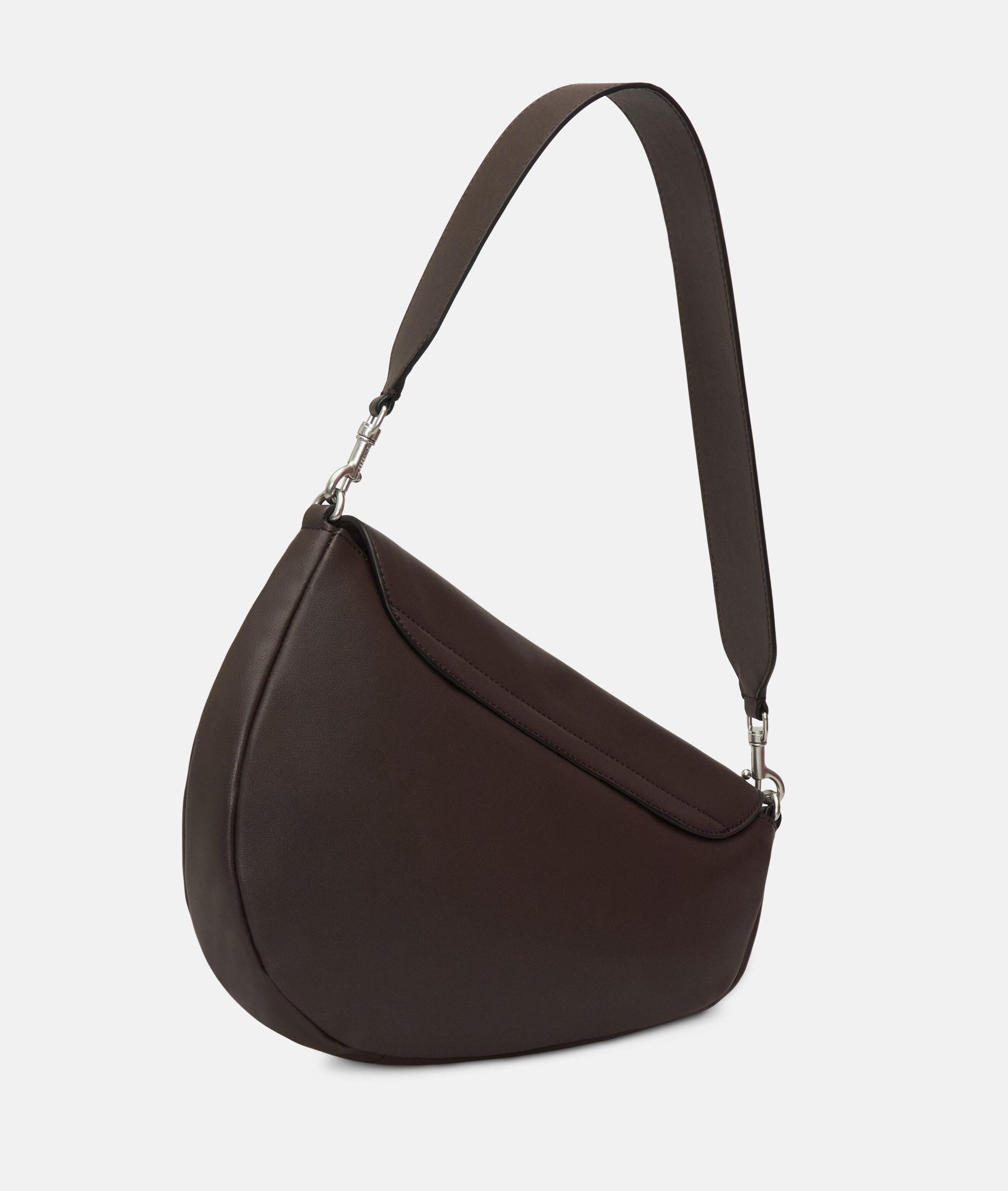 Liebeskind Berlin Schultertasche Oval Shoulder-Bag M, Geräumige Schultertasche in Lederoptik mit authentischer Narbung