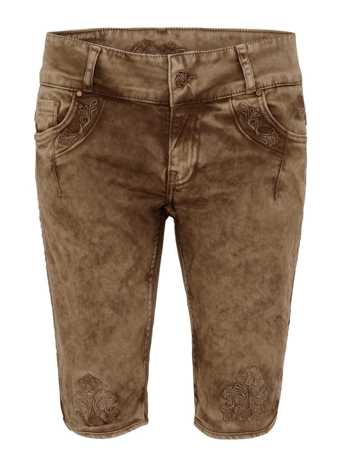 Hangowear Trachtenjeans Trachtenjeans Damen - HENDRINA BERMUDA - hellgrau, günstig online kaufen