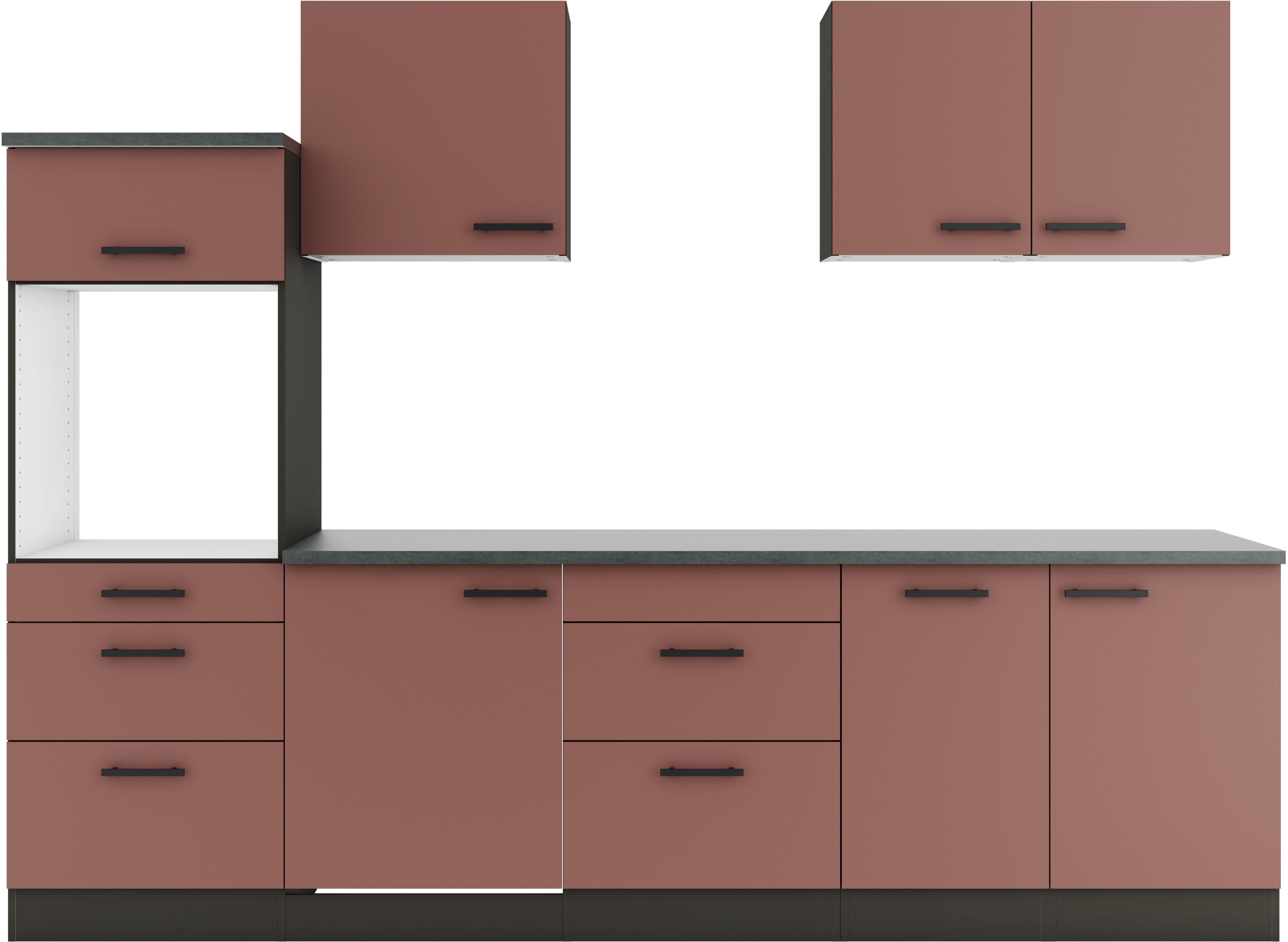 OPTIFIT Küchenzeile Palma, Breite 270 cm, wahlweise mit E-Geräten, seitenverkehrt stellbar