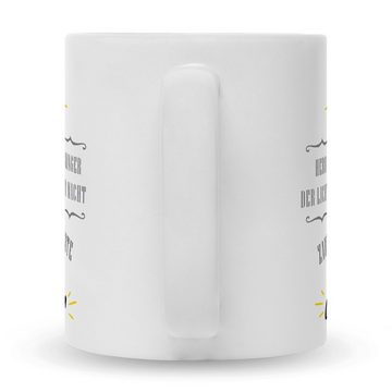 GRAVURZEILE Tasse mit Spruch - Wächter des Stroms, Keramik, Farbe: Weiß