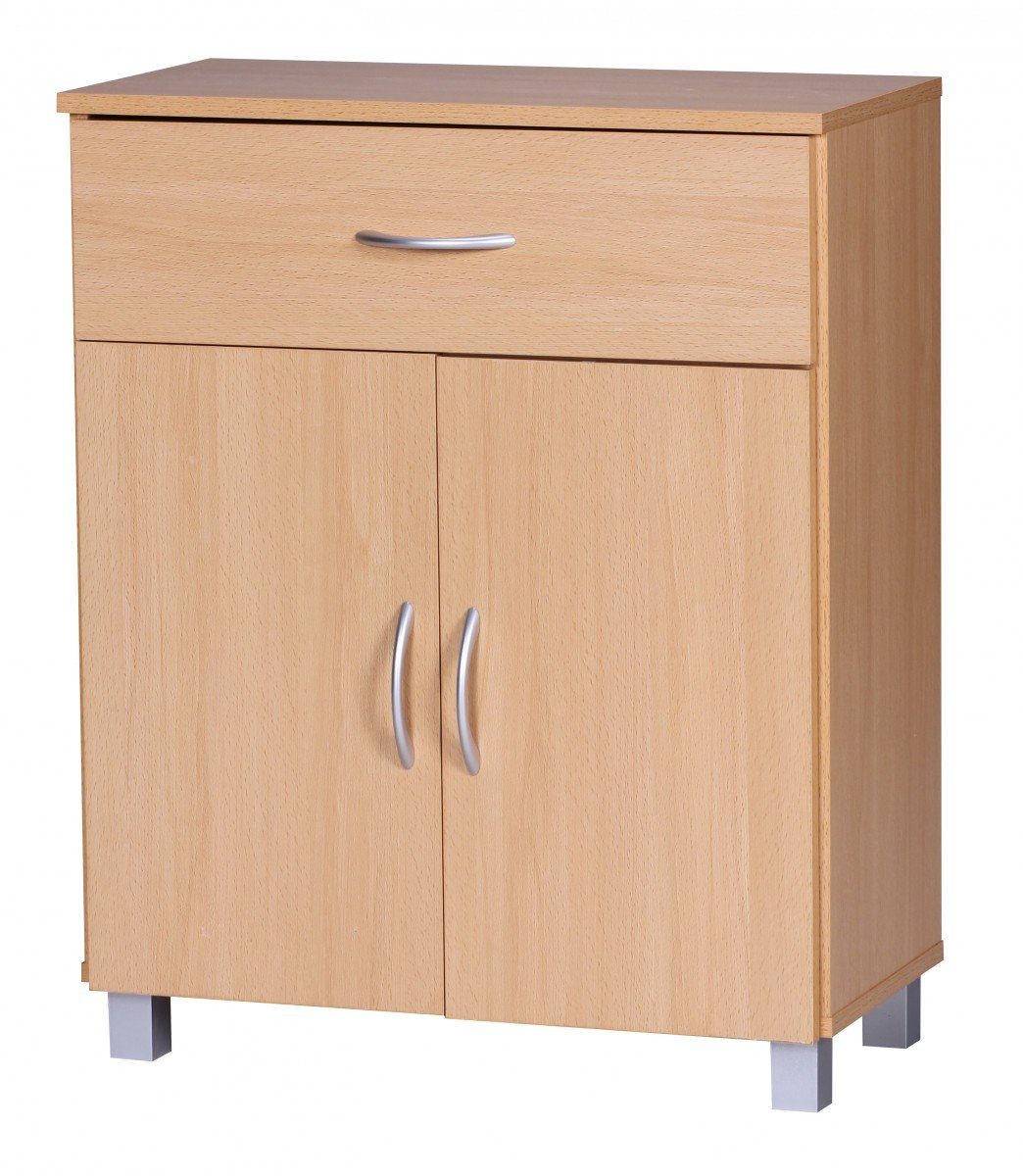 möbelando Sideboard Sideboard Buche WL1.335 60x75x30cm Kommode mit Schublade und Türen, 30 x 75 x 60 cm (B/H/L)