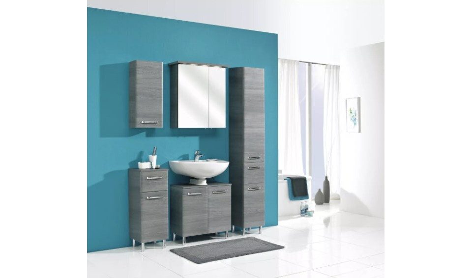 PELIPAL Badmöbel-Set Pelipal Badmöbel-Set Quickset 328 Graphit Struktur