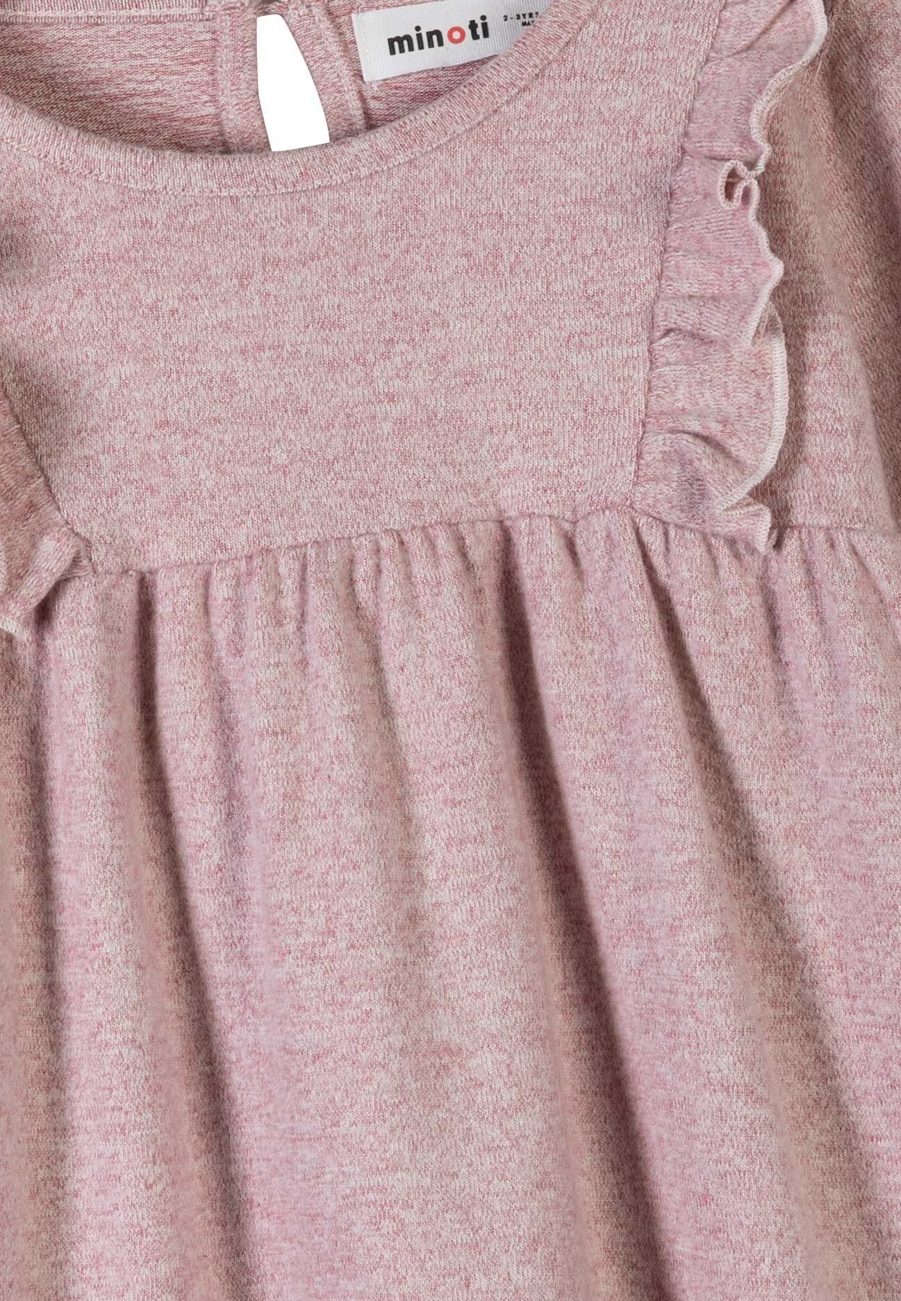 MINOTI Jerseykleid Kleid gebürstetem aus Rüschen Stoff (3m-3y) mit