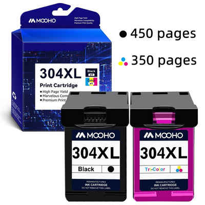 MOOHO 304 Multipack ersetzt für HP 304XL Tintenpatrone (DeskJet 3764 3762 3760 3750 3735 3733 3730 3720 2634 2633 2632 2630 2622 2620 AMP 130, ENVY 5050 5032 5030 5020 5010)