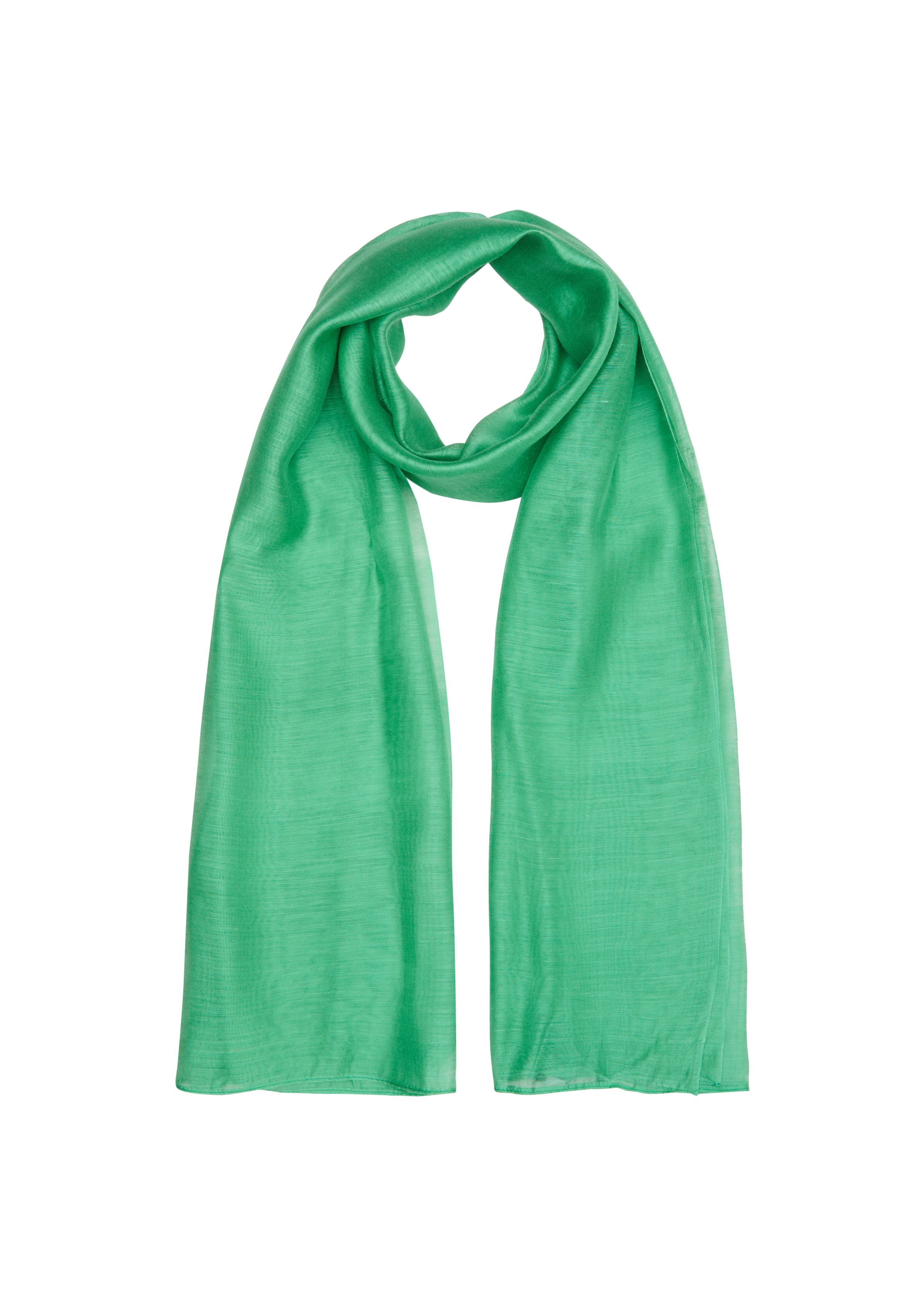 Comma Halstuch Tuch aus Seidenmix grün