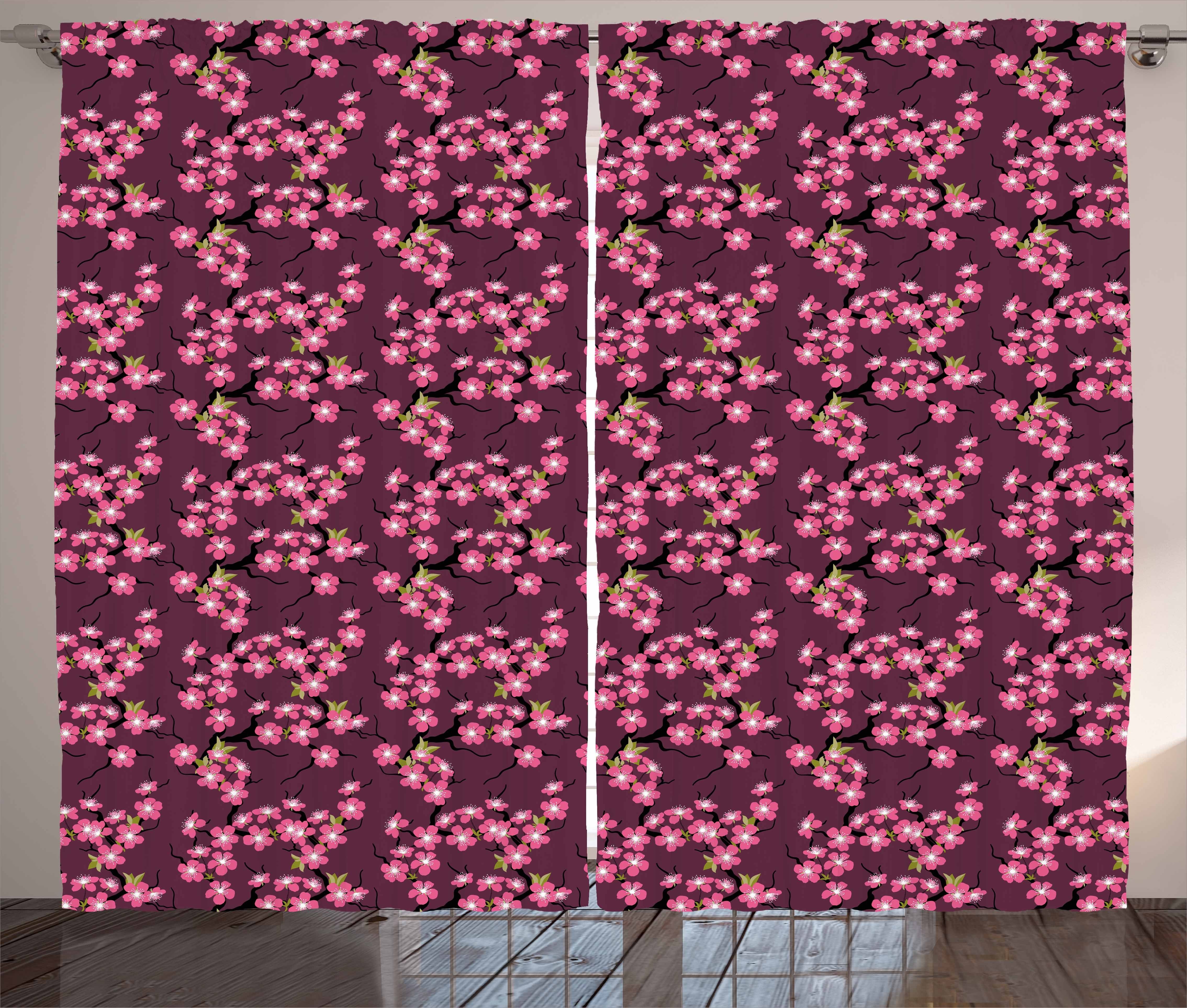 in mit Abakuhaus, Haken, April Asien Kirschblüte Schlafzimmer Vorhang und Gardine Schlaufen Kräuselband