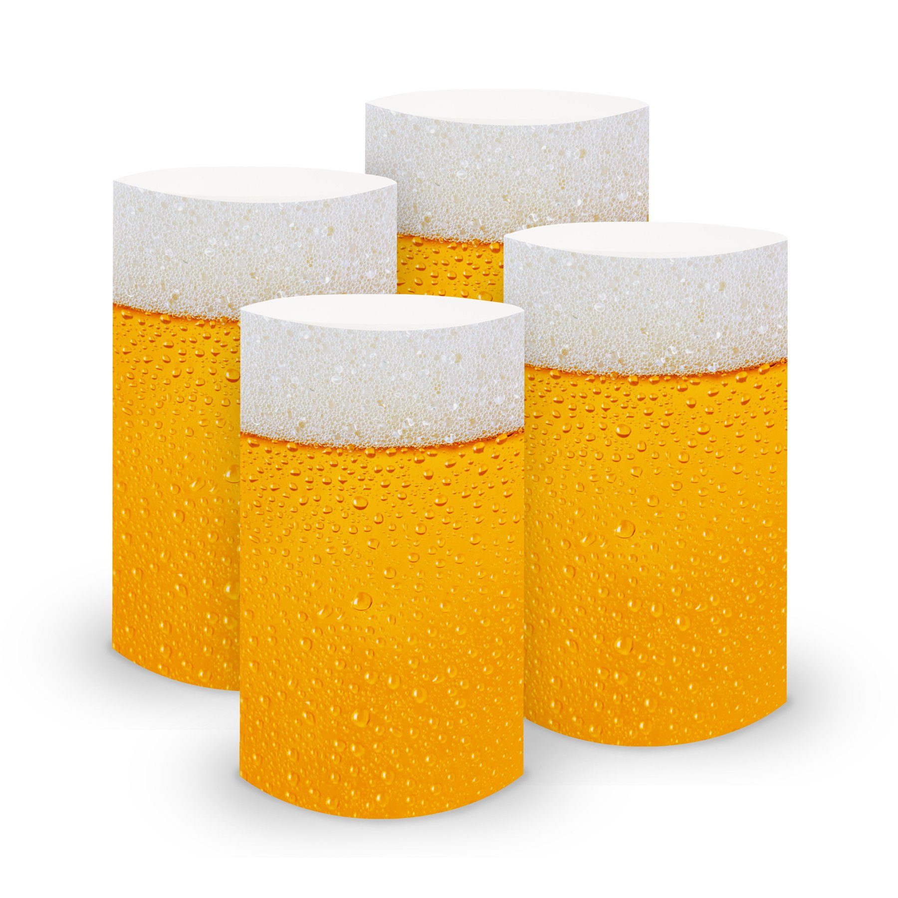 itenga Windlicht itenga 6x Windlicht klein Bier Rustikal Mottoparty Geburtstag 10,0 cm