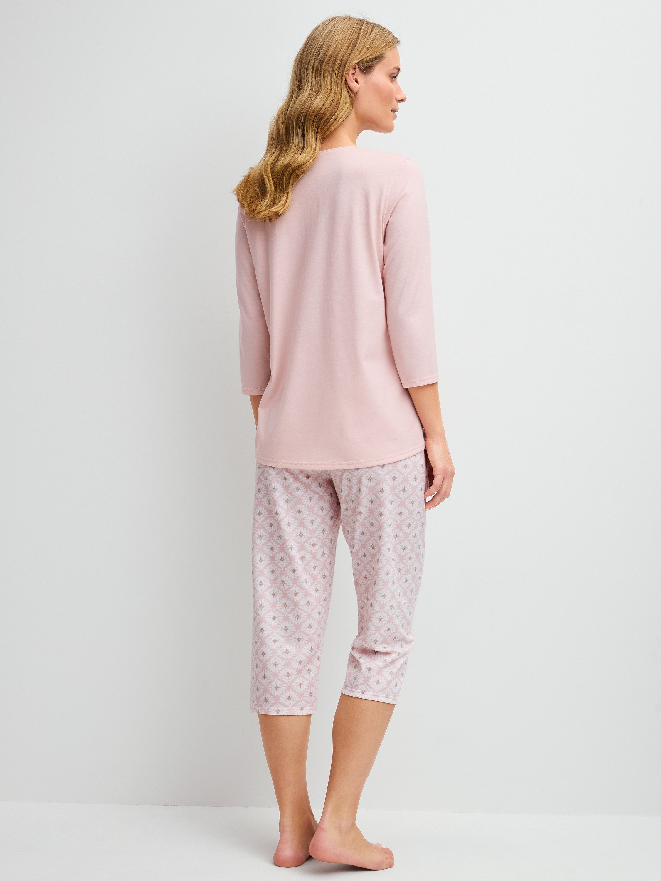 CALIDA Capri-Pyjama Cotton Special Damen (2 tlg) 100% Baumwolle, atmungsaktiv, geschmeidig, 3/4-Länge