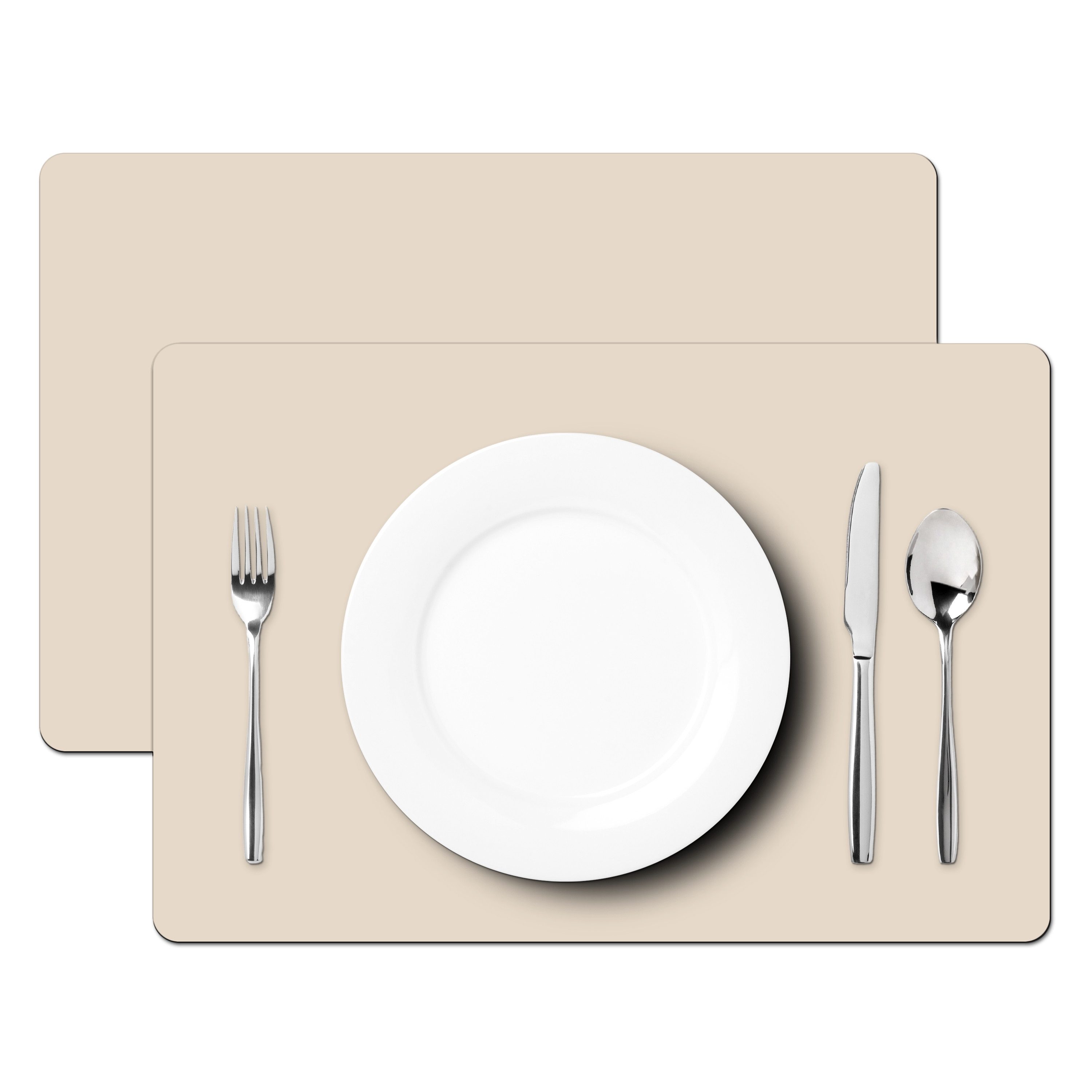 MuchoWow Platzset Beige - Unifarben, (6-St), günstig online kaufen