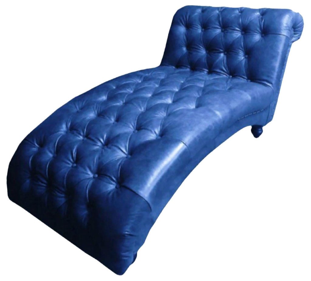 JVmoebel Chaiselongue Brauner Chesterfield Chaiselongue Liege Luxus Design Neu, Made in Europa