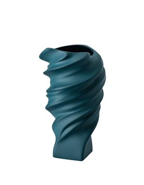 Rosenthal Tischvase Vase Squall Abyss aus blauem Porzellan, 11 cm (einzelne Vase), Kollektion Minivasen