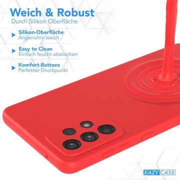 EAZY CASE Handyhülle TPU Hülle für Samsung Galaxy A73 5G 6,7 Zoll, Silikon Schutzhülle mit Kameraschutz stoßfest handycover elastisch Rot