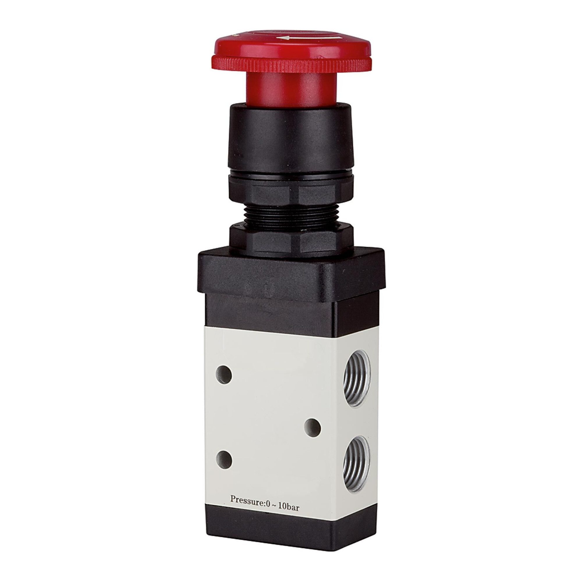 RIEGLER 2-Wege-Ventil Riegler 3/2-Wegeventil, manuell »M3«, Pilztaster, Notrastung, NC, G 1