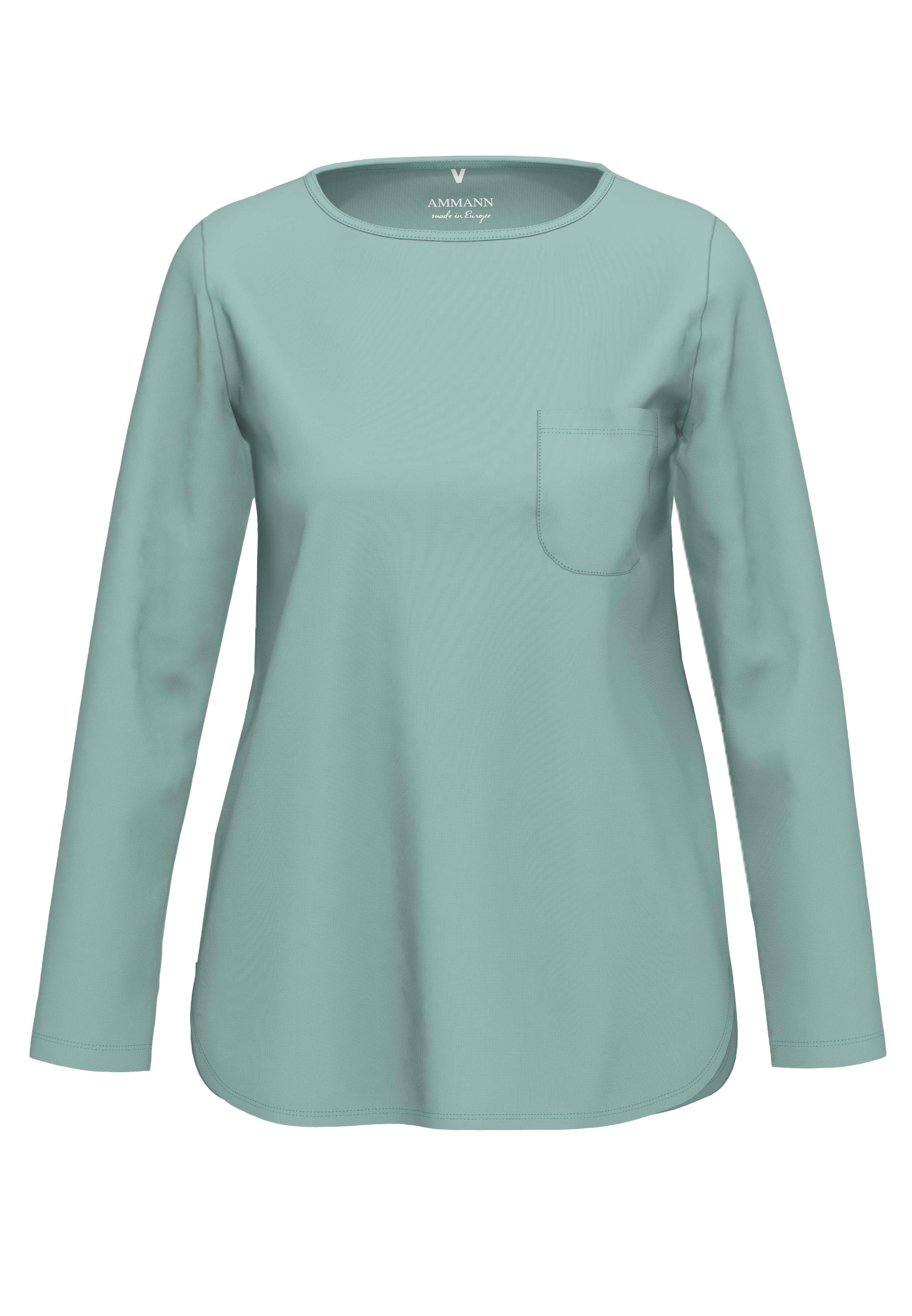 Langarm Ammann - - Mix & Organic - (1-tlg) Schlafanzug Pyjamaoberteil Cotton Baumwolle Shirt Match