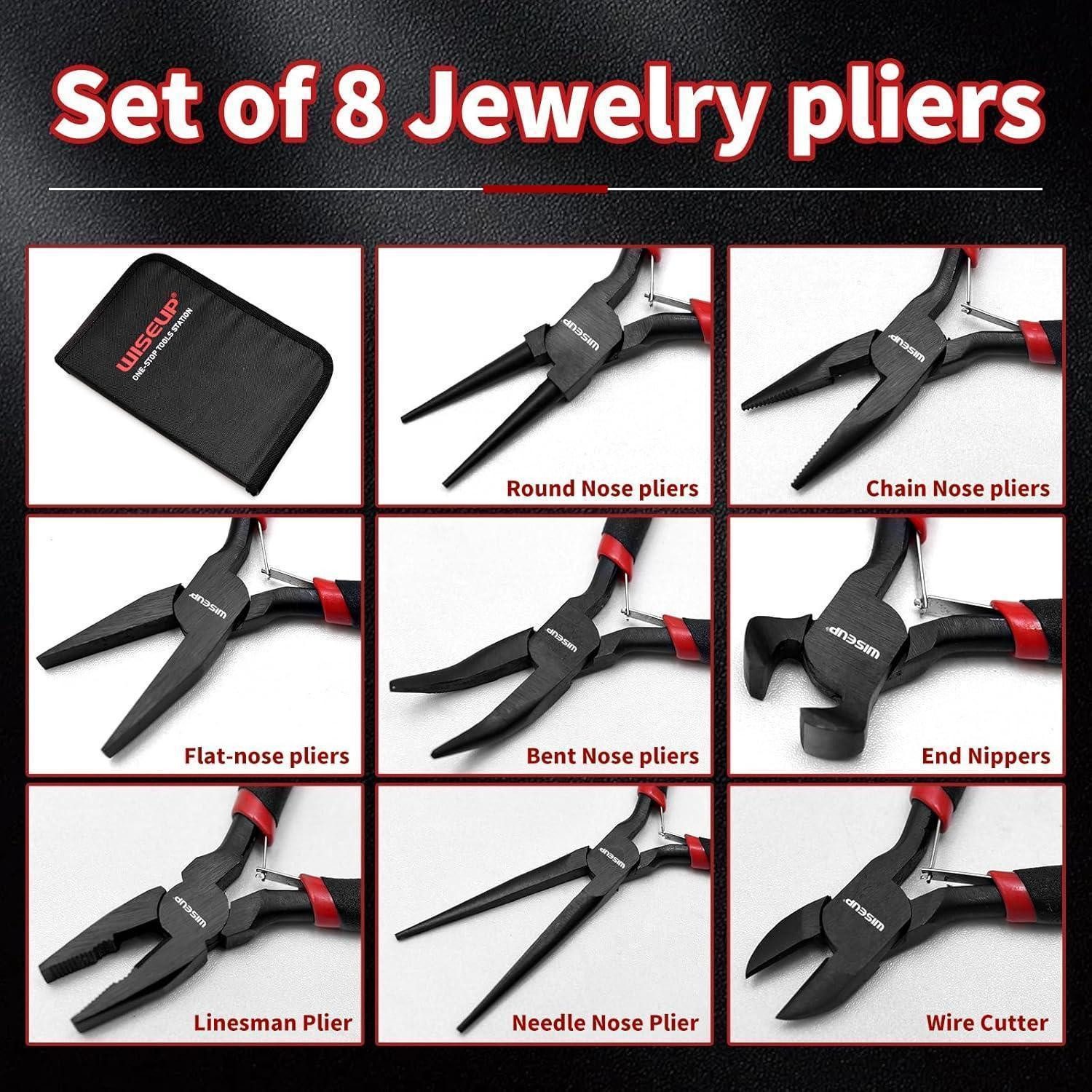 LuxusKollektion Zangenset Zangen-Set 8-teilig Mini mit Tasche für Schmuck und Elektronik