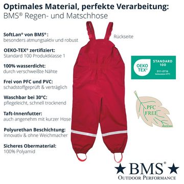BMS Regen- und Matschhose atmungsaktive Regenlatzhose für Kinder - 100% wasserdicht atmungsaktiv & robust