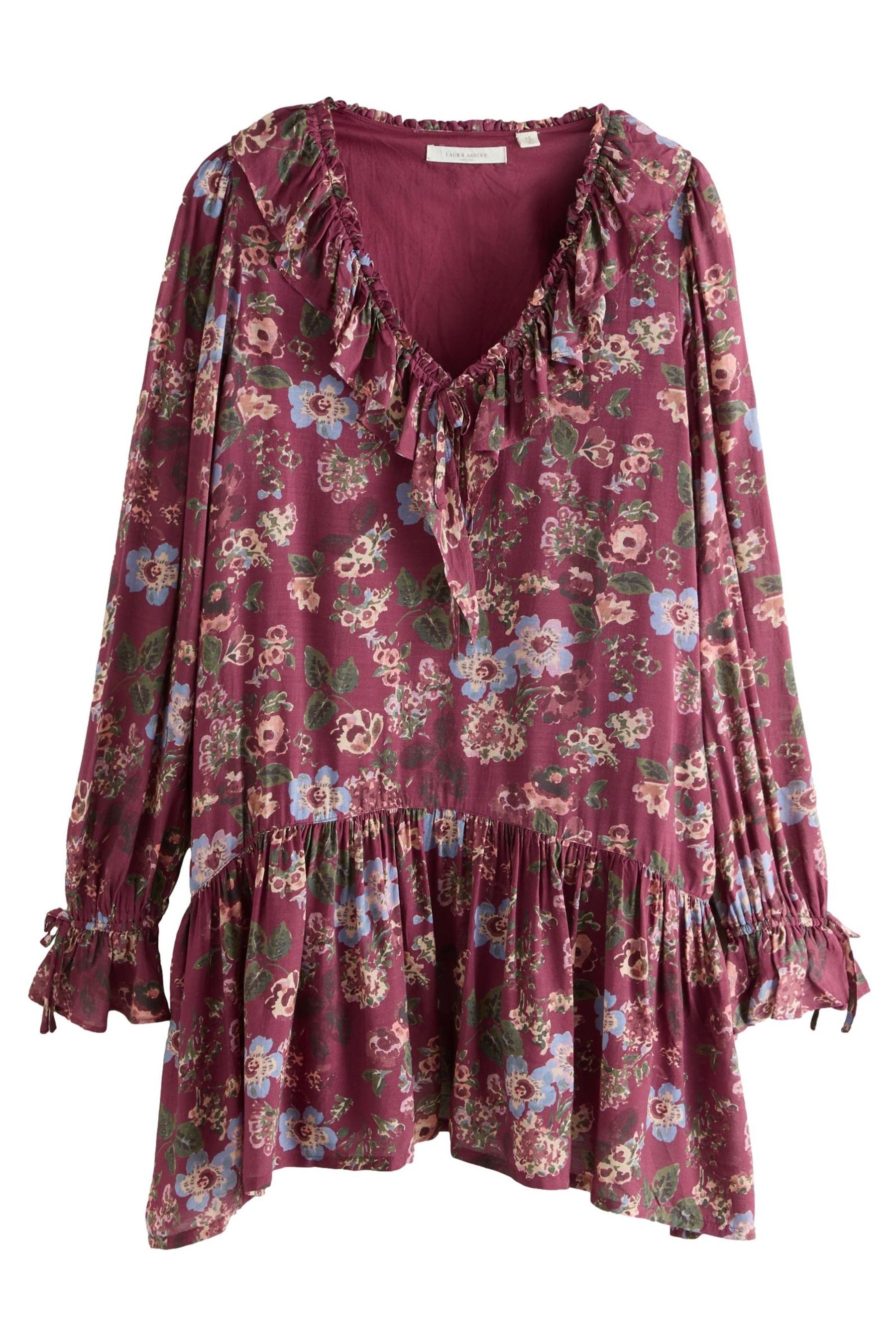 LAURA ASHLEY Minikleid Laura Ashley Boho-Minikleid mit Raffung (1-tlg)
