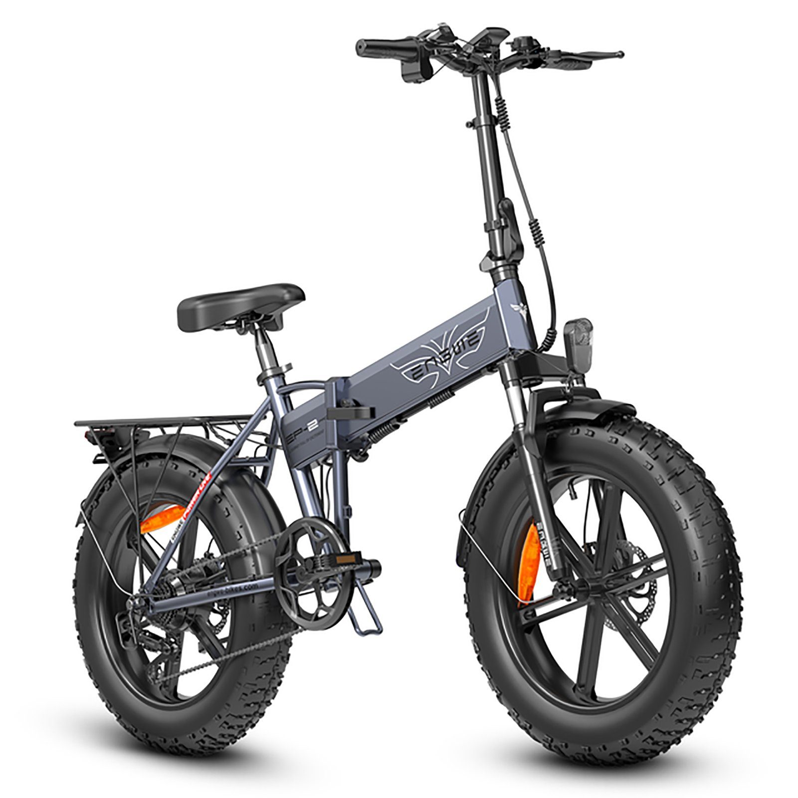 ENGWE E-Bike 48V snow tires), FAT 60KM Geschwindigkeit 250W, 20" ELEKTRISCHES hohe 25KM/H Mountainbike 13Ah BIKE (20X4.0 Reichweite Grau Strand Aluminiumlegierung
