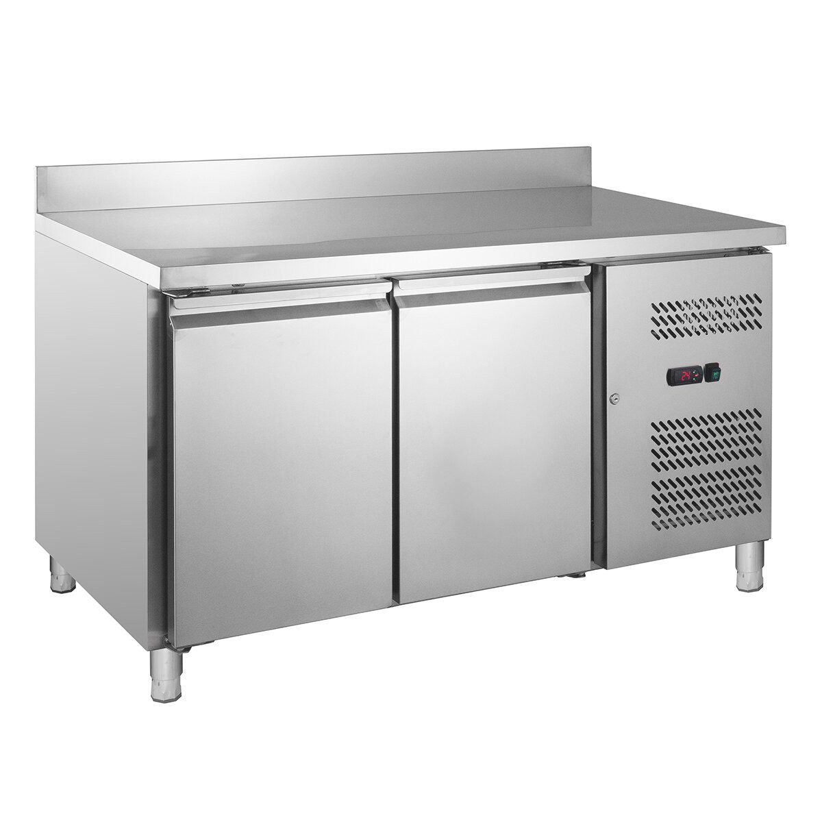 GastroHero Dönergrill Kühltisch Edelstahl GN 1/1 mit Aufkantung, 275 W