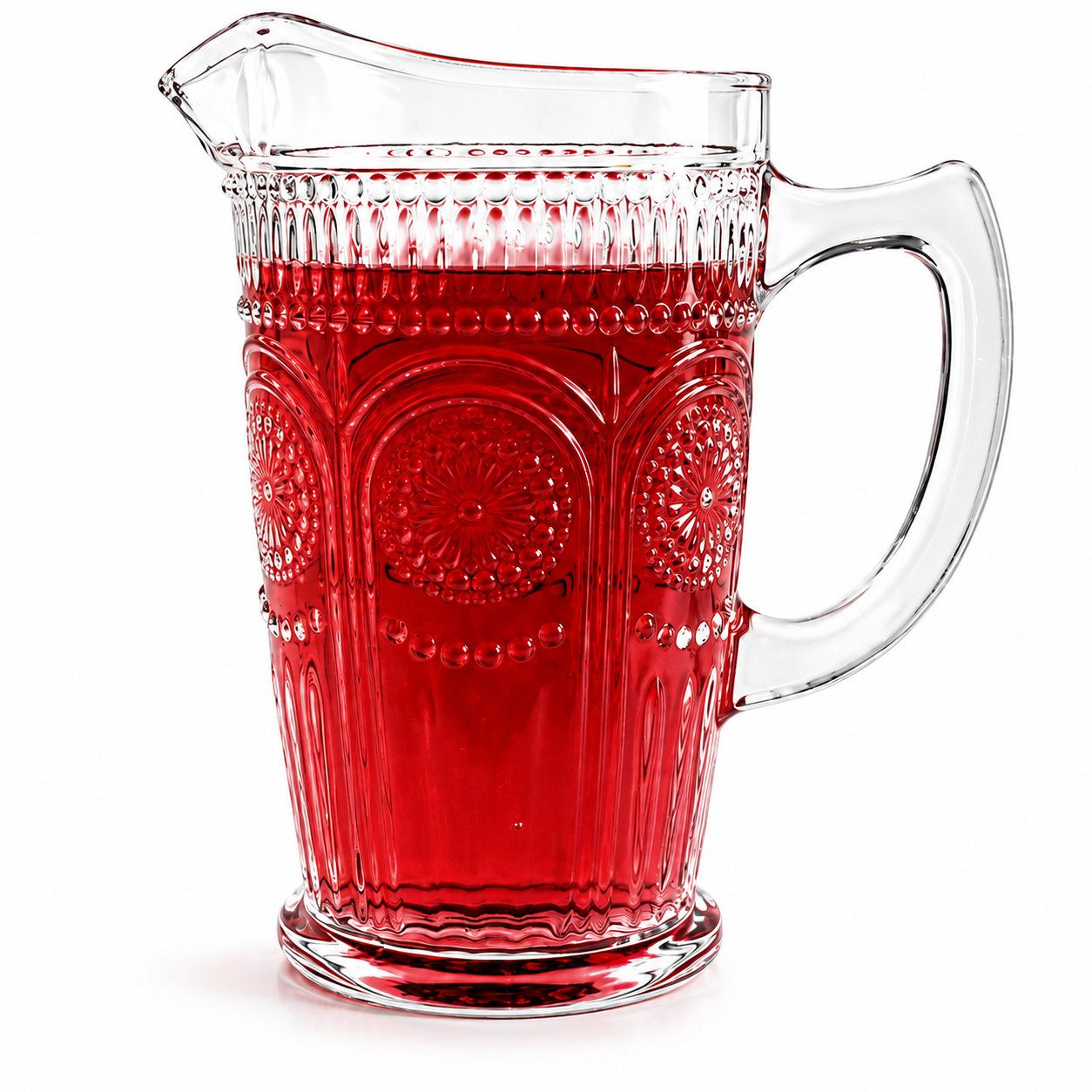 Sendez Wasserkrug 1,2 L mit Henkel und Sonnen-Relief Wasserkaraffe Krug, (1-tlg)