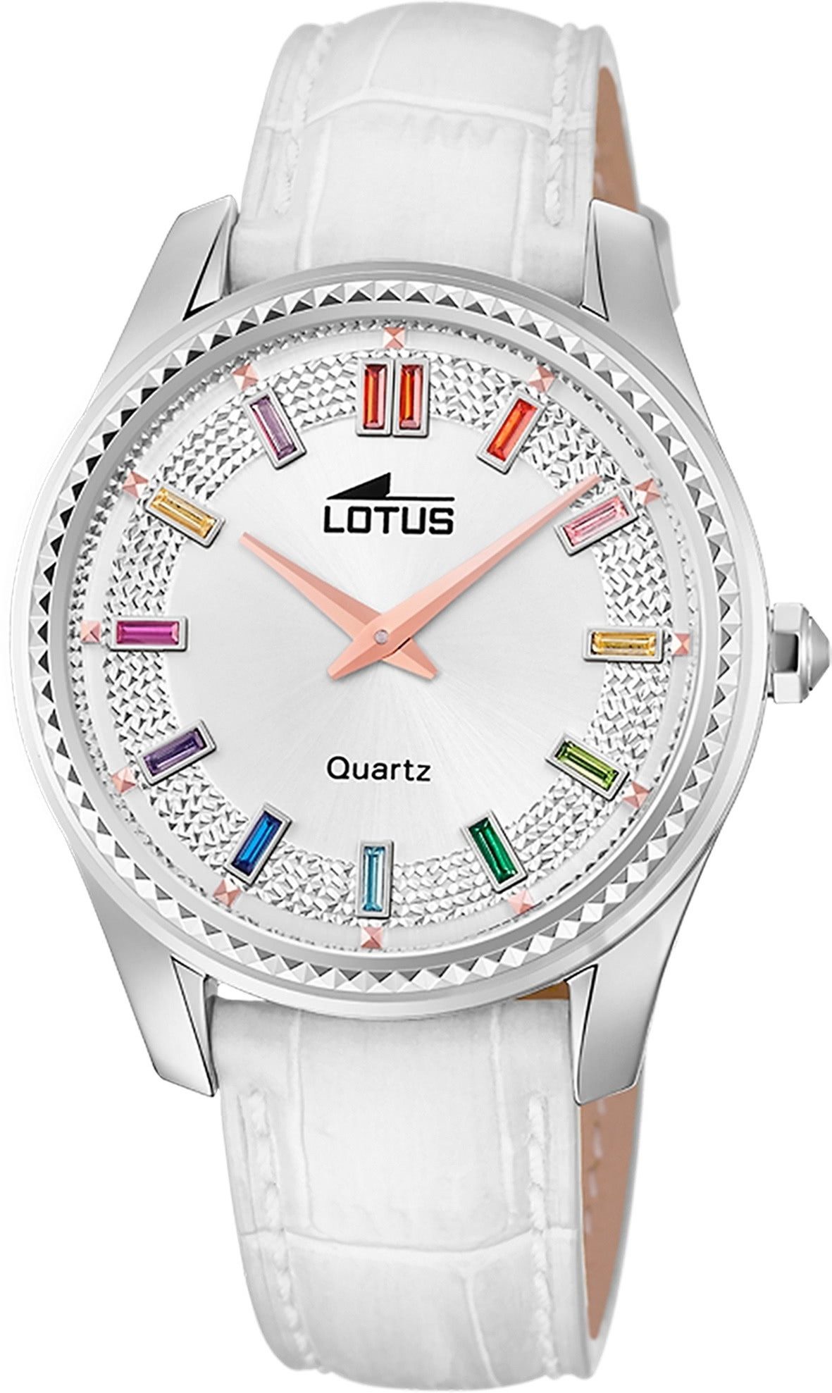 Chronograph Lotus Damenuhr Leder weiß Lotus Classic
