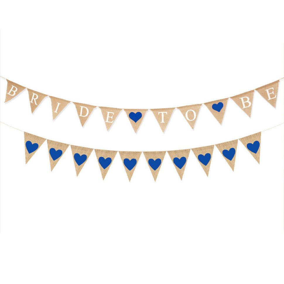 Hängedekoration Braut Herz Wimpel – Boho Hochzeit Banner, Vintage Party Dekoration