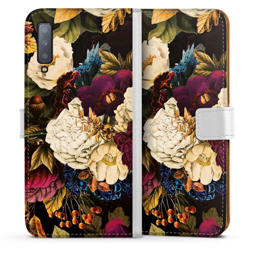 Handyhülle Vintage Blumen Muster Dark Vintage Flowers
