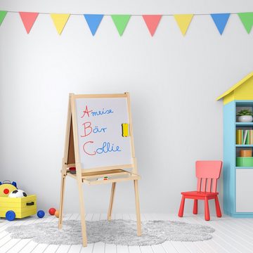 relaxdays Tafel 2 in 1 Kindertafel mit Zubehör