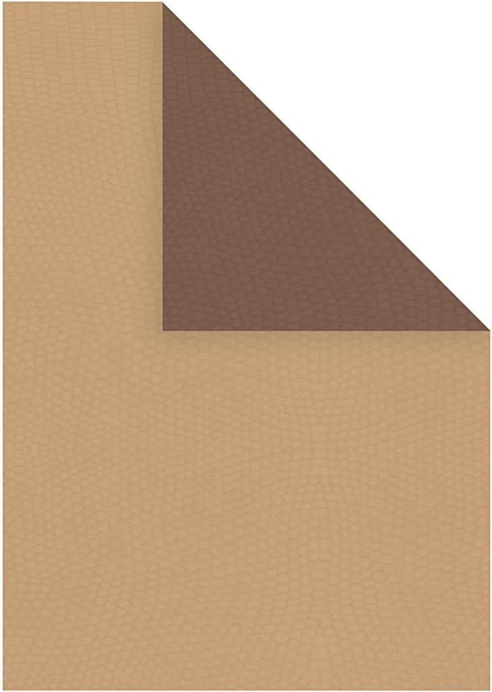 Creotime Zeichenpapier Duo Papier Strukturpapier, A4 21x30 cm, 100g, 20Bl Braun