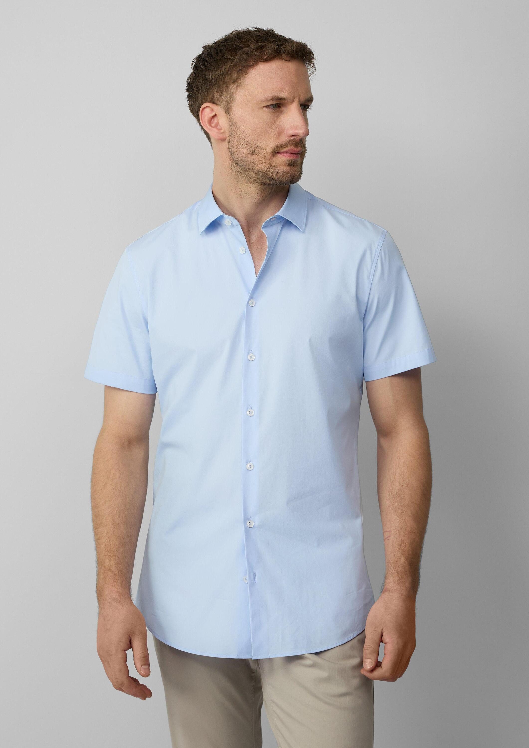 s.Oliver Kurzarmhemd Hemd Tailored Fit: Feines Kurzarm-Hemd aus hochwertigem Baumwollstretch