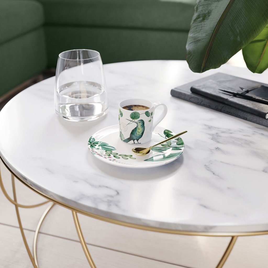 Villeroy & Boch Signature Untertasse Avarua Espressountertasse, 14,5cm, weiß/bunt, (1 St), Premium Bone Porcelain, spülmaschinenfest, Made in Germany